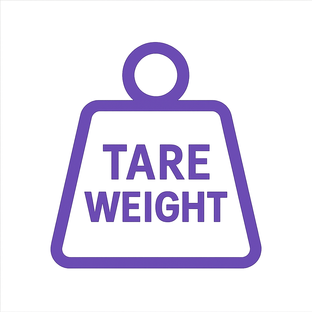 tare weight icon purple transparent background